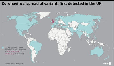 英コロナ変異株、50の国と地域に WHO