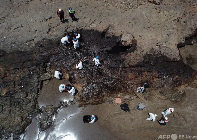 ペルー海岸に原油漂着 トンガ噴火の影響か