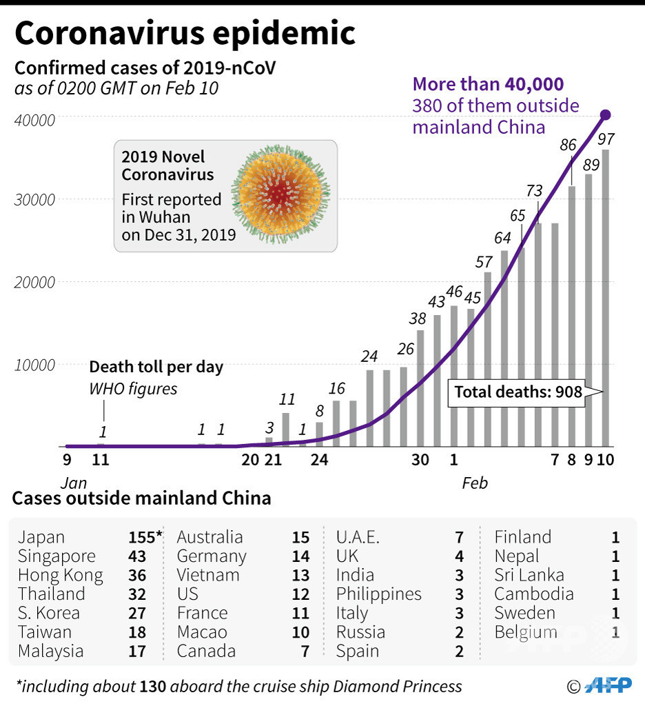 新型コロナウイルス、感染者が確認された国と地域(10日14時30分現在) 写真8枚 国際ニュース:AFPBB News