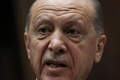 トルコ議会で与党議員を前に演説するレジェプ・タイップ・エルドアン大統領（2023年11月15日撮影）。(c)Adem ALTAN / AFP