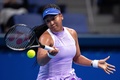 女子テニス、東レ・パンパシフィック・オープン、シングルス1回戦。リターンを打つ大坂なおみ（2022年9月20日撮影）。(c)Philip FONG/ AFP