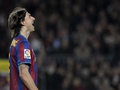 09-10スペイン1部リーグ第24節、FCバルセロナ（%%FC Barcelona%%）対マラガ（%%Malaga CF%%）。試合はバルセロナが2-1で勝利した。写真は悔しがるFCバルセロナのズラタン・イブラヒモビッチ（%%Zlatan Ibrahimovic%%）。（2010年2月27日撮影）(c)AFP/LLUIS GENE