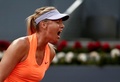 テニス、マドリード・オープン、女子シングルス2回戦。試合に臨むマリア・シャラポワ。アナトリア通信提供（2017年5月8日撮影）。(c)Anadolu Agency/Burak Akbulut