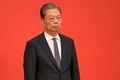 中国共産党の最高指導部の政治局常務委員に選出された趙楽際氏（2022年10月23日撮影）。(c)WANG Zhao / AFP