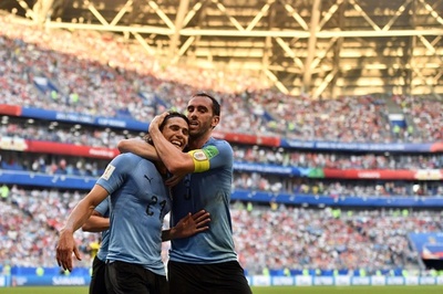 【写真特集】ウルグアイがグループA首位通過、ウルグアイ対ロシア