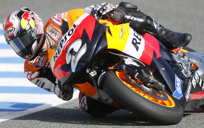 ペドロサ スペインGPフリー走行3回目でトップタイム