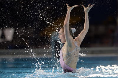 シンクロ・ソロTRを制したロマシナの演技、第15回世界水泳