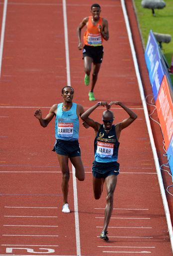 ファラーが男子5000m制す、ダイヤモンドリーグ