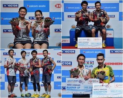 女子複と男子複で日本勢がタイトル、桃田は準優勝 マレーシアOP
