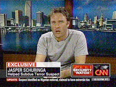 犯人を取り押さえたオランダ人男性が語る、NW機爆破未遂事件