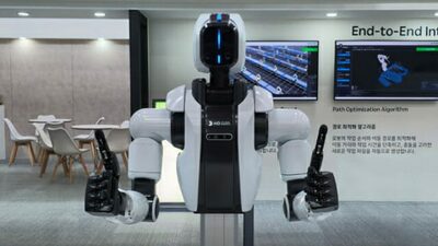 韓国HD現代ロボティクス、人型ロボットの上半身公開…独自AIで動作を自動生成