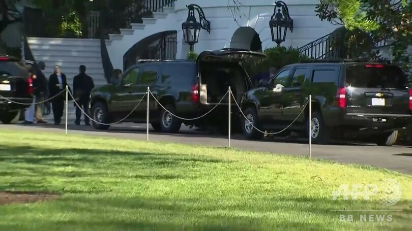 訪米中の安倍首相、ワシントン郊外でトランプ大統領とゴルフ