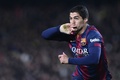 14-15スペイン1部リーグ第28節、FCバルセロナ対レアル・マドリード。チーム2得点目を挙げて歓喜するFCバルセロナのルイス・スアレス（2015年3月22日撮影）。(c)AFP/JOSEP LAGO