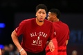 NBAオールスターゲーム2016。試合前の練習に臨むニューオーリンズ・ペリカンズのアンソニー・デイビス（2016年2月14日撮影）。(c)AFP/Getty Images/Elsa
