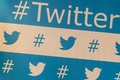 ツイッター（Twitter）のロゴマーク。ブラジル・サンパウロ（Sao Paulo）でツイッター社が開催した記者会見場で（2013年2月20日撮影、資料写真）。(c)AFP/Yasuyoshi CHIBA