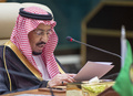 サウジアラビア西部のイスラム教聖地メッカで開催された湾岸協力会議で演説するサルマン国王。サウジ王宮提供（2019年5月31日撮影）。(c)AFP PHOTO /  SAUDI ROYAL PALACE / BANDAR AL-JALOUD