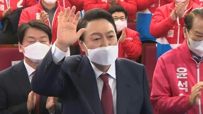 動画:韓国大統領選、野党・尹氏が勝利