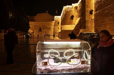 キリスト生誕の地ベツレヘム、イブも閑散 ガザに連帯