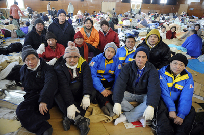 岸壁に乗り上げた大型船舶、フィリピン人乗員は全員無事