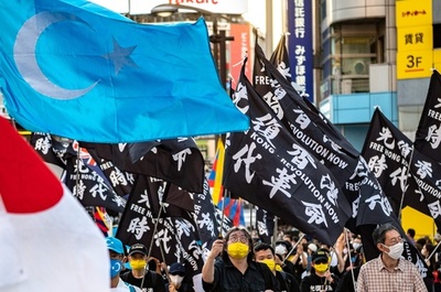 北京冬季五輪のボイコット訴え、東京都内でデモ