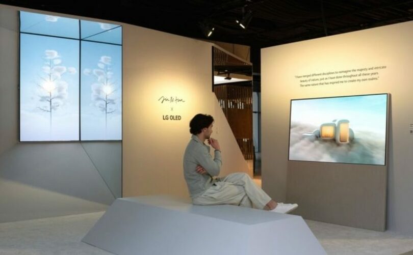 LG電子は「Frieze New York」で有機ELテレビを活用したギャラリーを設置した（写真＝LG電子）(c)NEWSIS