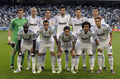 欧州チャンピオンズリーグ2010-11（UEFA Champions League 2010-11）準決勝、レアル・マドリード（Real Madrid）対FCバルセロナ（FC Barcelona）第1戦。試合前の写真撮影に臨むレアル・マドリードの選手（2011年4月27日撮影）。(c)AFP/JAVIER SORIANO