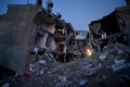 トルコ・カフラマンマラシュの地震被災地（2023年2月14日撮影）。(c)OZAN KOSE / AFP