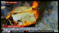 豪ニュースTV、スカイニューズ（SKYNEWS）が放映したパース（Perth）近郊で発生した山火事の様子（2011年2月6日撮影）。(c)AFP/SKYNEWS