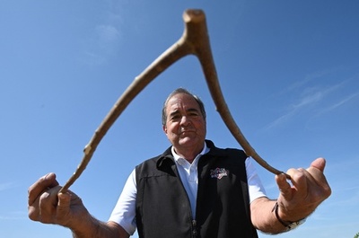 オリーブの枝で水脈を探す「水の魔法使い」 米カリフォルニア州