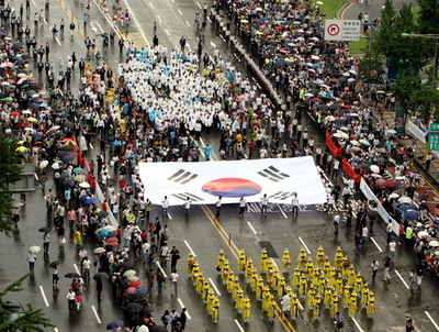 野球韓国代表チームがソウルで凱旋パレード
