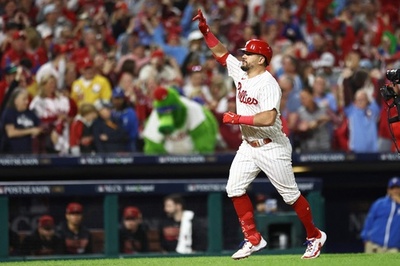 フィリーズ連勝 打線爆発で10得点 ナ・リーグ優勝決定S