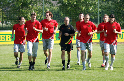 ＜サッカー 欧州選手権2008・予選＞ベルギー代表 ポルトガル戦に向けて練習を行う