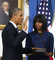 オバマ夫人、大統領就任宣誓で「リード クラッコフ」のドレス着用