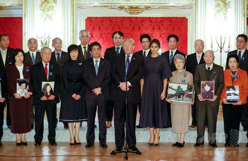 トランプ米大統領夫妻、拉致被害者の家族と面会