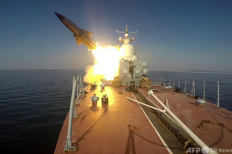 ロシア、日本海演習で対艦ミサイル発射 「模擬標的に命中」