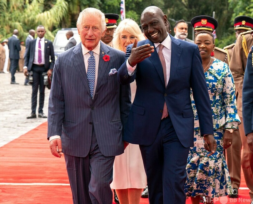 チャールズ英国王、植民地時代の弾圧に「深い遺憾」表明 ケニア訪問で