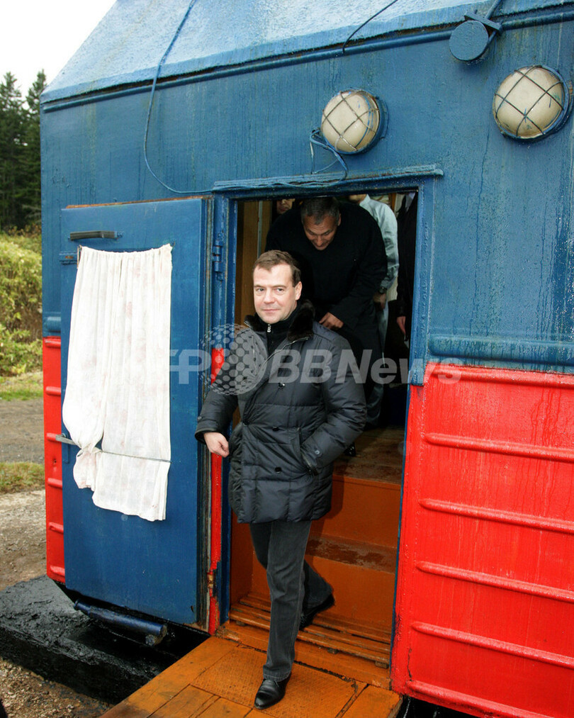 メドベージェフ露大統領、国後島を訪問