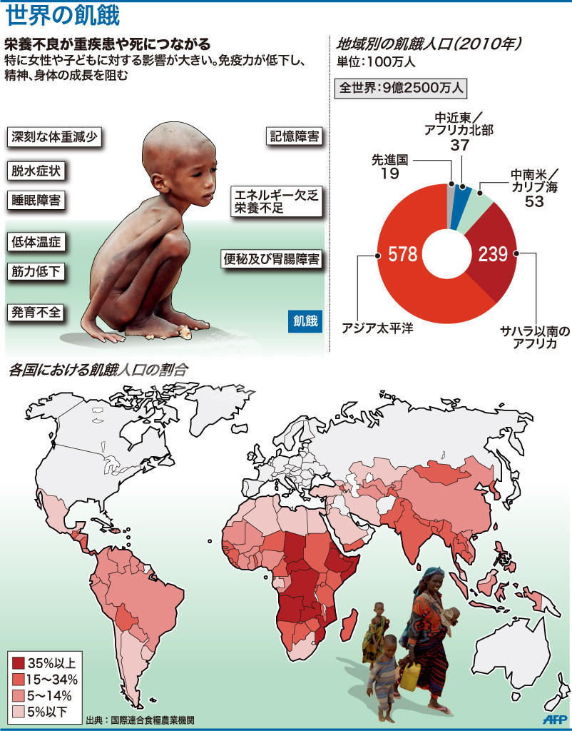 図解 世界の飢餓 写真1枚 国際ニュース Afpbb News