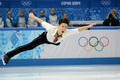 ソチ冬季五輪、フィギュアスケート男子シングル・フリースケーティング（FS）。演技に臨むデニス・テン（Denis Ten、2014年2月14日撮影）。(c)AFP/YURI KADOBNOV