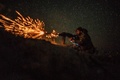 シリア東部デリゾール県に入ったクルド人主体の民兵組織「シリア民主軍（SDF）」の兵士（2019年3月11日撮影）。(c)BULENT KILIC / AFP
