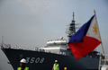 海上自衛隊の練習艦「かしま（JS Kashima）」、「しまゆき（JS Shimayuki）」、護衛艦「まつゆき（JS Matsuyuki）」の3隻が29日、フィリピンのマニラ（Manila）に親善訪問のため寄港した。親善訪問は29日から6月1日までの予定。

写真はマニラに到着した「かしま」（2012年5月29日撮影）。(c)AFP/NOEL CELIS