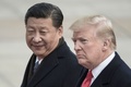 中国の習近平国家主席（左）とドナルド・トランプ米大統領、中国の首都北京の人民大会堂にて（2017年11月9日撮影、資料写真）。(c)MANDEL NGAN / AFP