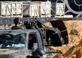 リビアの首都トリポリ南東郊アインザラ地区で、有力軍事組織「リビア国民軍」と衝突する統一政府派の戦闘員（2019年4月10日撮影）。(c)Mahmud TURKIA / AFP