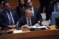 米ニューヨークの国連本部で安保理会合に出席したイスラエルのギラド・エルダン国連大使（2023年10月18日撮影）。(c)Bryan R. Smith / AFP
