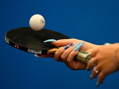 【今日の1枚】これが私の勝負スタイル、卓球・欧州選手権