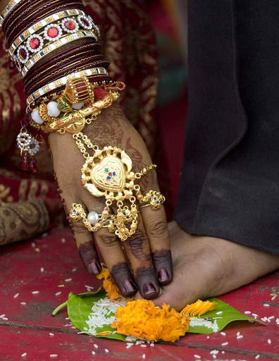 カップル53組、宗派超え集団結婚式 インド