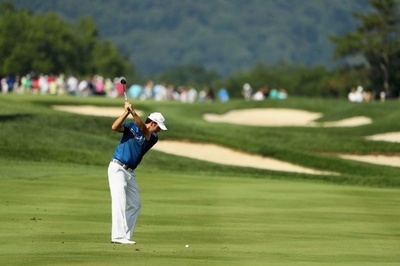 ストレブがメジャー最少打数タイの63で首位浮上、全米プロ選手権