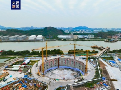 中国大湾区の「スーパー工事」 獅子洋大橋で西アンカーブロックが設置完了