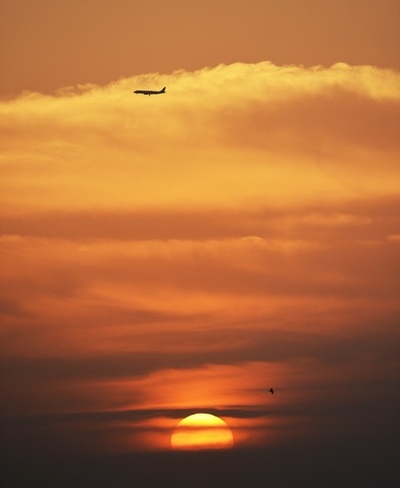 パナマ市の夕焼け