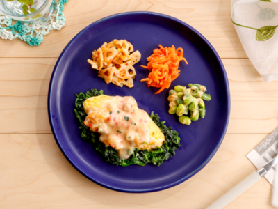 ふんわり卵と彩り野菜で、心ほぐれる朝のひととき「やさしいクリーミーソースオムレツ」を2月6日（金）に新発売